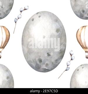 Modello senza cuciture con uova di Pasqua Foto Stock