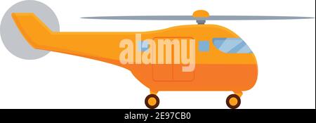 Icona elicottero di soccorso aereo. Cartoon di volo salvataggio elicottero vettore icona per web design isolato su sfondo bianco Illustrazione Vettoriale