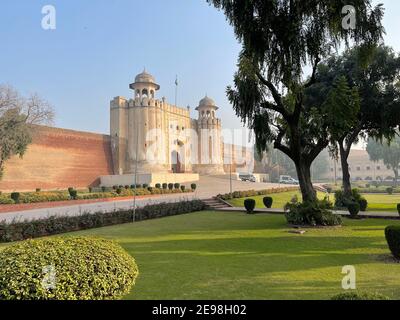 Lahore Shahi Fort e moschea Foto Stock