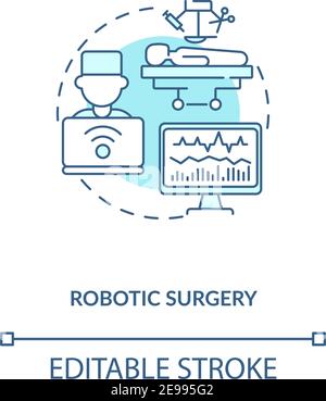 Icona del concetto di chirurgia robotica Illustrazione Vettoriale