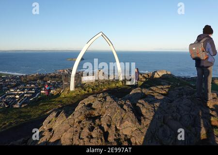 Top of North Berwick legge il 1 ° gennaio Foto Stock