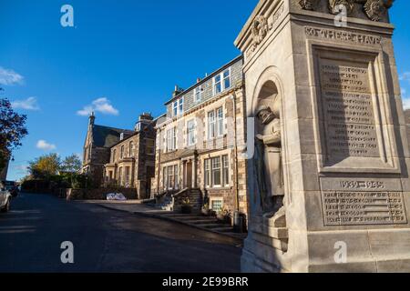 Memoriale della prima Guerra Mondiale & 2 , Auchtermuchty, Fife, Scozia. Foto Stock