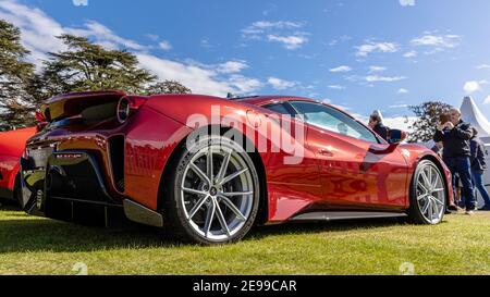 Ferrari 488 pista in mostra al Concours d’Elegance A Blenheim Palace il 26 settembre 2020 Foto Stock