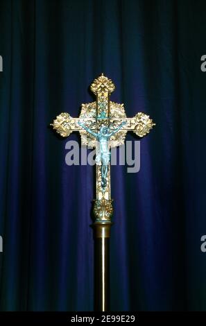 Parham Antigua St Peters Chiesa Anglicana Processional Cross Foto Stock