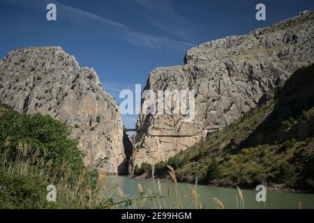 Splendida vista sul monte Caminito del Ray Foto Stock