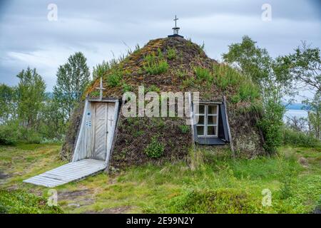 Vaisaluokta Sami Chiesa del Popolo nel Parco Nazionale di Pajelanta Foto Stock