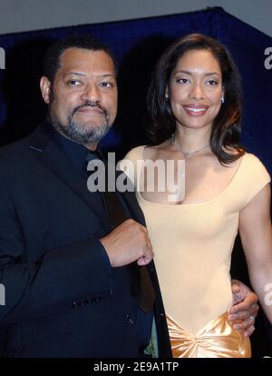 L'attore Laurence Fishburne e sua moglie Gina Torres arrivano alla cena dei Corinterpellati della Casa Bianca, il 29 aprile 2006 a Washington, DC, USA. Foto di Olivier Douliery/ABACAPRESS.COM Foto Stock