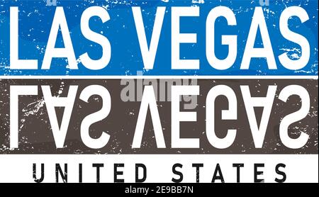 Vettore di disegno tipografico di Las Vegas, per t-shirt, poster e altri usi Illustrazione Vettoriale