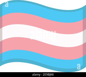 Immagine vettoriale dell'emoticon con flag transgender Illustrazione Vettoriale