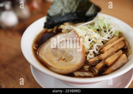 Ramen giapponese zuppa di noodle cibo giapponese Foto Stock