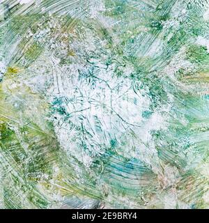 Sfondo strutturato dipinto astratto. Colori blu e verde. Progettare carta da imballaggio, carta da parati. Foto Stock