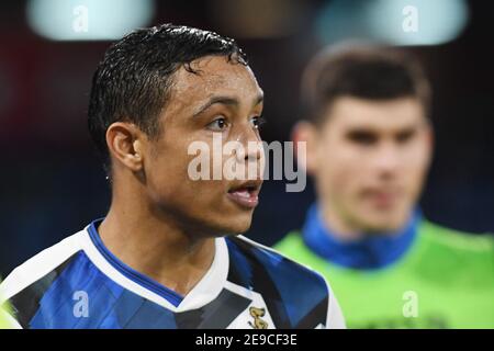 2/3/2021 - Luis Muriel (Atalanta Bergamasca Calcio ) durante la SSC Napoli vs Atalanta BC, partita di calcio italiana Coppa Italia a Napoli, Italia, 03 2021 febbraio (Foto di IPA/Sipa USA) Foto Stock