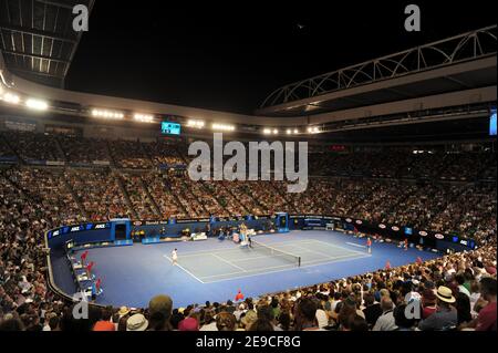 File foto datata 27-01-2012 di una casa piena alla Rod Laver Arena. Data di emissione: Giovedì 4 febbraio 2021. Foto Stock