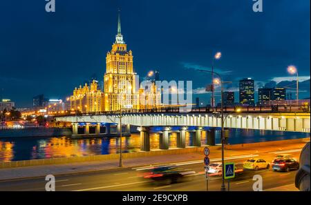 14 agosto 2019, Mosca, Russia Radisson Collection Hotel Mosca. Hotel Ucraina. Foto Stock