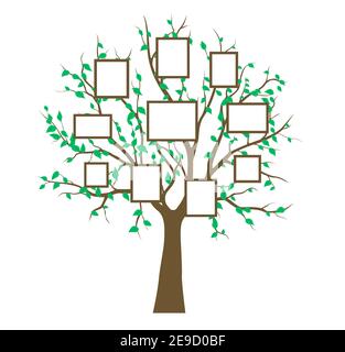 Frame tree famiglia vintage, stampa naturale. Illustrazione vettoriale Illustrazione Vettoriale