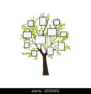 Frame tree famiglia vintage, stampa naturale. Illustrazione vettoriale Illustrazione Vettoriale