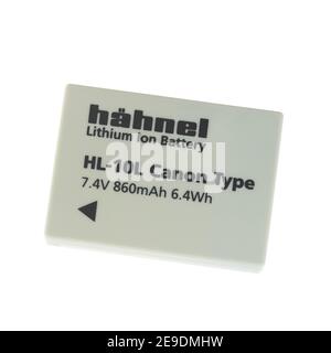 Hähnel batteria agli ioni di litio per fotocamera Foto Stock