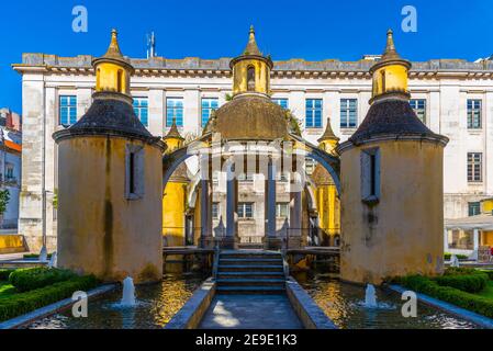 Vista sulla splendida Jardim da Manga a Coimbra, Portogallo Foto Stock