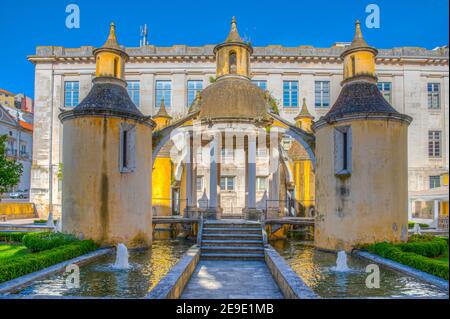 Vista sulla splendida Jardim da Manga a Coimbra, Portogallo Foto Stock