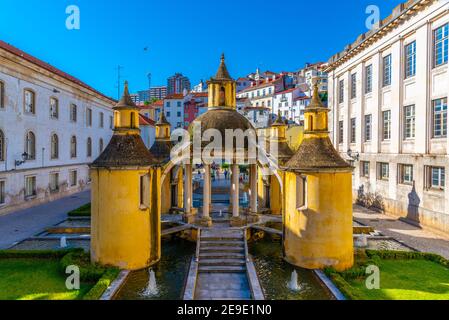 Vista sulla splendida Jardim da Manga a Coimbra, Portogallo Foto Stock