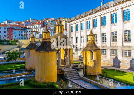 Vista sulla splendida Jardim da Manga a Coimbra, Portogallo Foto Stock