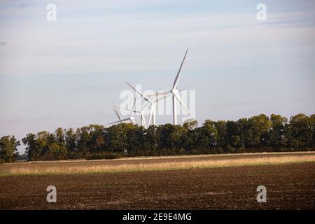 Turbine eoliche in riserve naturali nello Yorkshire Foto Stock