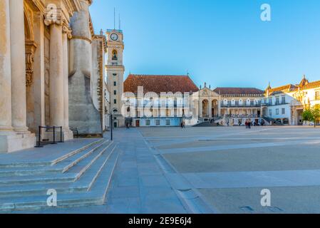 Vista dell'università di Coimbra in Portogallo Foto Stock