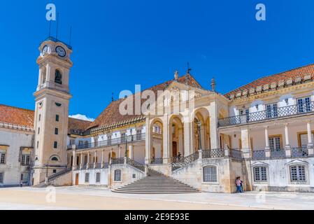 Vista dell'università di Coimbra in Portogallo Foto Stock