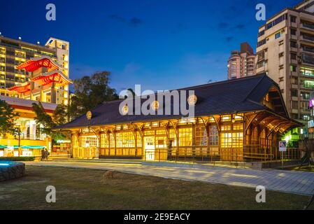 Ex stazione ferroviaria di XinBeitou a Taipei, Taiwan Foto Stock