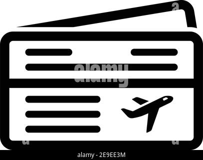 Icona viaggio, biglietto aereo. Bel disegno e vettore completamente editabile per uso commerciale, file stampati e presentazioni, materiali promozionali, web o. Illustrazione Vettoriale