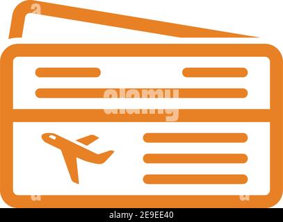 Icona viaggio, biglietto aereo. Bel disegno e vettore completamente editabile per uso commerciale, file stampati e presentazioni, materiali promozionali, web o. Illustrazione Vettoriale