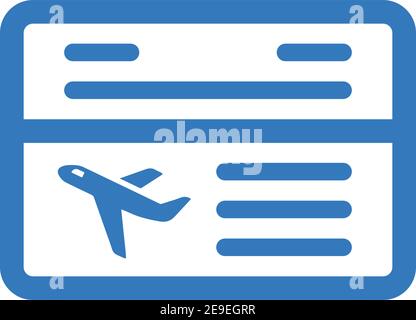 Icona viaggio, biglietto aereo. Bel disegno e vettore completamente editabile per uso commerciale, file stampati e presentazioni, materiali promozionali, web o. Illustrazione Vettoriale