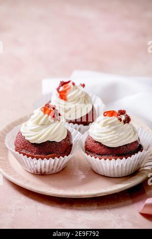 Velluto rosso tortine Foto Stock
