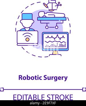 Icona del concetto di chirurgia robotica Illustrazione Vettoriale