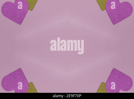 disegno di scheda con luogo per incollare il vostro testo. disegno di scheda per la stampa, giorno di san valentino, celebrazione, inviti, grazie, compleanno, nome giorno, colorfu Foto Stock