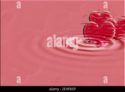 disegno di scheda con luogo per incollare il vostro testo. disegno di scheda per la stampa, giorno di san valentino, celebrazione, inviti, grazie, compleanno, nome giorno, colorfu Foto Stock