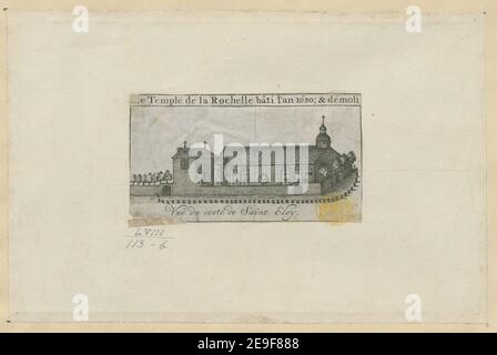 Le Temple de la Rochelle baÃÇti l'an 1630 & deÃÅmoli informazioni materiale visivo: Titolo: Le Temple de la Rochelle baÃÇti l'an 1630; , deÃÅmoli 58.113.b. Luogo di pubblicazione: [Amsterdam?] Editore: [Editore non identificato] Data di pubblicazione: [Tra il 1700 e il 1710?] Tipo di articolo: 1 stampa mezzo: Incisione dimensioni: Foglio 6.8 x 12.2 cm (rifilato) ex proprietario: George III, Re di Gran Bretagna, 1738-1820 Foto Stock