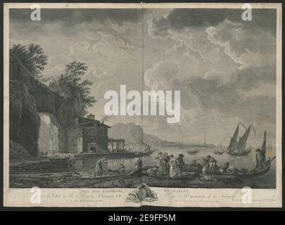 VUE DES ENVIRONS DE NAPLES. Autore Duret, Pierre Jacques 83.61.c. Luogo di pubblicazione: A Paris, Editore: chez Duret Graveur, dans le milieu de la rue du Fouare. Data di pubblicazione: [1769] tipo di articolo: 1 stampa mezzo: Incisione e incisione dimensioni: Platemark 53.5 x 74.2 cm ex proprietario: George III, Re di Gran Bretagna, 1738-1820 Foto Stock
