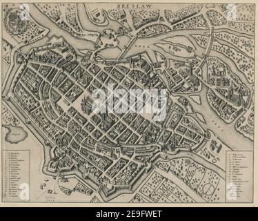 BRESLAW. Autore Jansson, gennaio 89.77-2. Tipo di articolo: 1 mappa mezzo: Incisione su copperplate dimensioni: 40 x 50 cm ex proprietario: Giorgio III, Re di Gran Bretagna, 1738-1820 Foto Stock