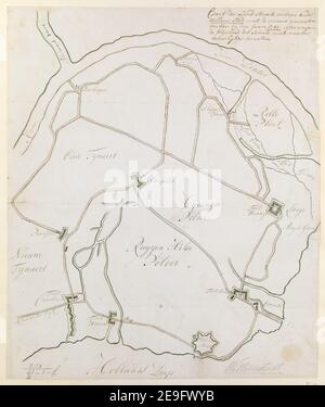 Hollands Diep. Informazioni sulla mappa: Titolo: Hollands Diep. 109.41.1.b. Data di pubblicazione: 1747 c.. Tipo di articolo: 1 mappa mezzo: Penna e inchiostro con lavaggio colorato dimensioni: 37.5 x 31.3 cm ex proprietario: George III, Re di Gran Bretagna, 1738-1820 Foto Stock