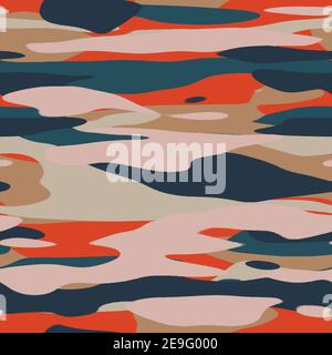 Motivo digitale camo hip a colori semplice e uniforme Foto Stock