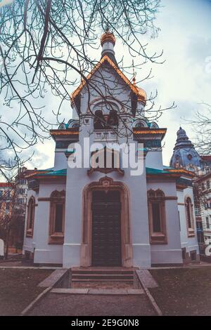 La Chiesa russa 'Sveti Nikolay Mirlikiiski' a Sofia, Bulgaria Foto Stock