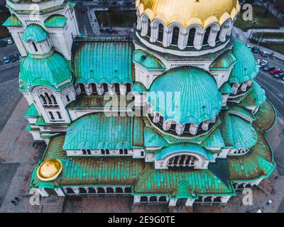 Alexander Nevsky Cattedrale nella città di Sofia, Bulgaria Foto Stock