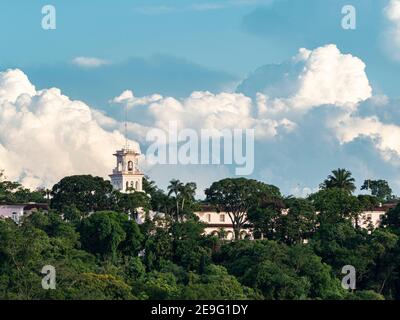 Vista del Belmond Hotel das Cataratas, Cascate Iguazú, Cataratas do Iguaçu, Paraná, Brasile. Foto Stock