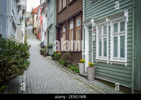 Kjellersmauet, Engen, Bergen, Norvegia. Foto Stock