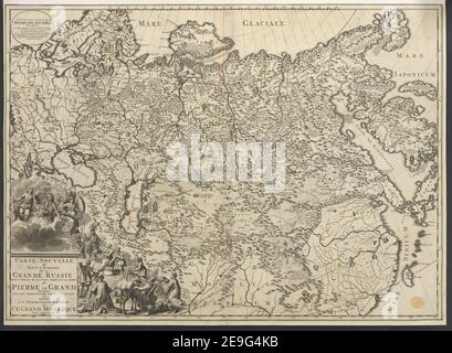 Carte nouvelle de tout l'Empire de la grande Russie informazioni sulla mappa: Titolo: Carte nouvelle de tout l'Empire de la grande Russie 112.6. Luogo di pubblicazione: aÃÄ Amsterdam Editore: [R. , J. Ottens] Data di pubblicazione: [Ca. 1730] tipo di articolo: 1 mappa mezzo: Incisione su copperplate dimensioni: 46 x 63 cm ex proprietario: Giorgio III, Re di Gran Bretagna, 1738-1820 Foto Stock