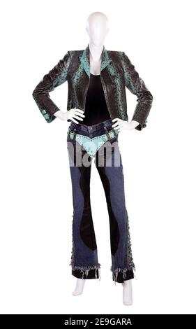 La collezione privata di Cher sarà messa all'asta a Sothebys. Un ensemble turchese personalizzato. Est. € 3000. Los Angeles, California, USA, il 29 settembre 2006. Foto di Lionel Hahn/ABACAPRESS.COM Foto Stock