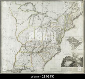 STATI UNITI d'America AMERICA CARTE des ETATS UNIS DE l'AMEÃÅRIQUE SEPTENTRIONALE COPIEÃÅE et GRAVEÃÅE sur celle D'ARROWSMITH CorrigeÃÅe et consideÃÅrablement augmneteÃÅe d'ApreÃÄs les renseignemens les Plus autentiques autore Tardieu, P. F. 120.4.2 tab.end Luogo di pubblicazione: aÃÄ Paris ;aÃÄ Strasbourg Editore: Chez TARDIEU, Graveur et EDItEUR-ProprieÃÅtaire, Place de l'Estrapade, n° 1, Chez DEZAUCHE, IngeÃÅnieur GeÃÅographe, Rue des Noyers, Chez CHLES. PICQUET, GeÃÅographe-Graveur, Quai Voltaire preÃÄs de la Rue de Bonne, 14, Chez TREUTTEL et WUÃàRTZ, Librai Foto Stock