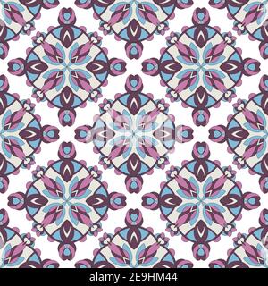 Modello senza giunture Mandala disegnato a mano. In stile arabo, indiano, turco e ottomano. Sfondo etnico ornamentale. Annata magica Illustrazione Vettoriale