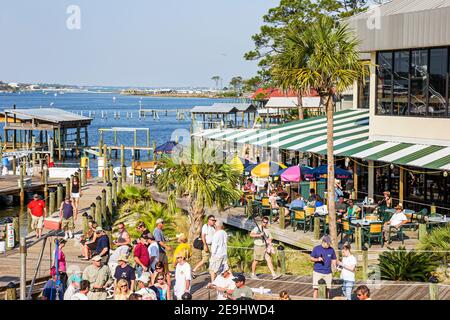 Alabama Orange Beach Zeke's Landing Red Snapper Tournament, marina ristorante Cotton Bayou, Foto Stock